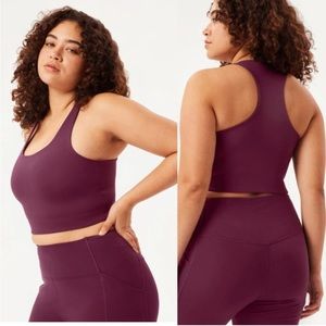 Girlfriend Collective Paloma Sports Bra in Plum XL